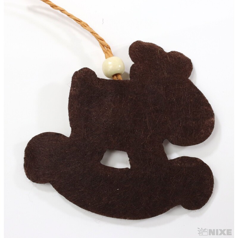 ZÁVĚS PERNÍČEK KONÍK 9cm 4ks*HNĚDÁ