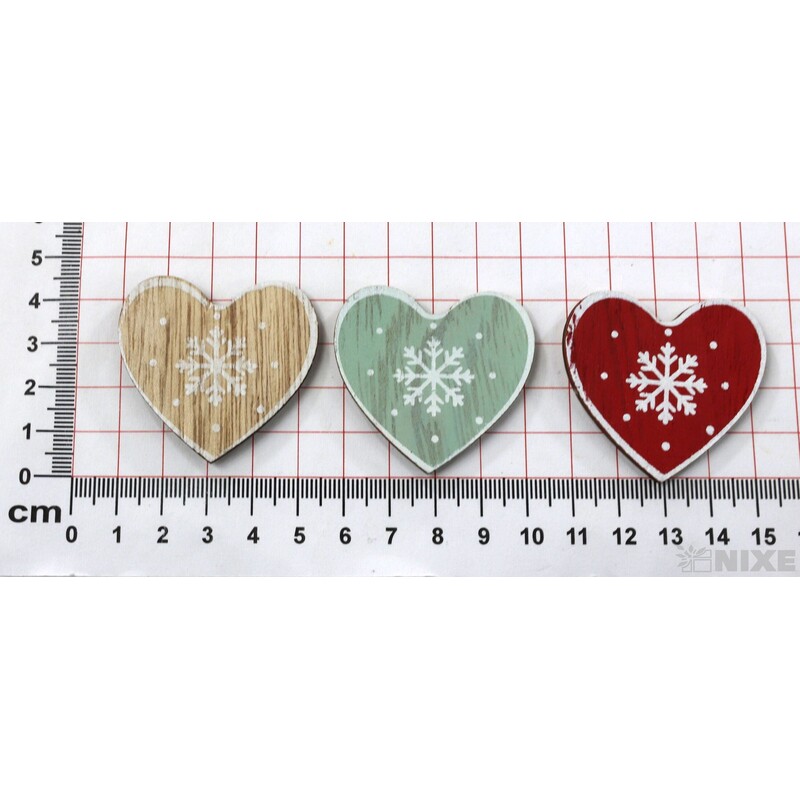 SRDCE D NALEP 4,5cm 12ks*MIX BAREV