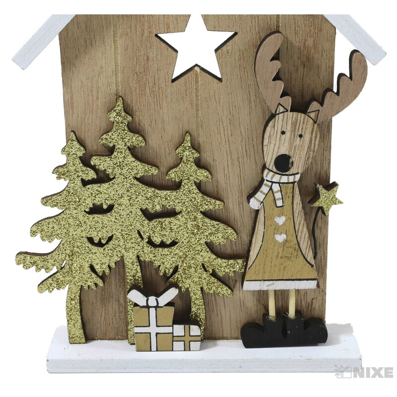 DOMEČEK 14x3x20cm*ZLATÁ