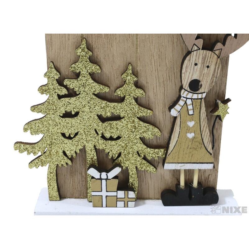 DOMEČEK 14x3x20cm*ZLATÁ