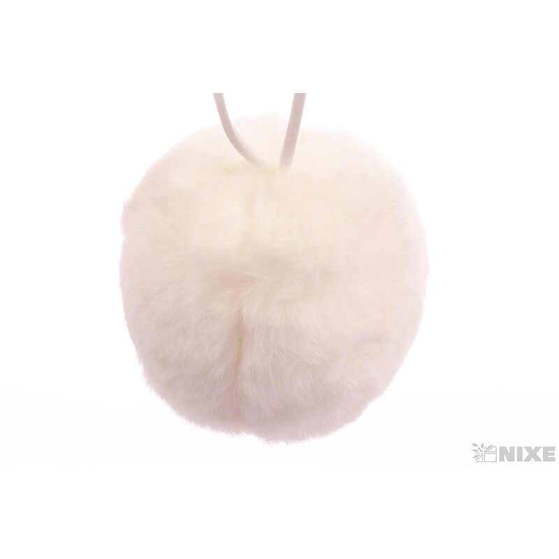 ZÁVĚS KOULE KOŽEŠINA 7cm 4ks*BÍLÁ