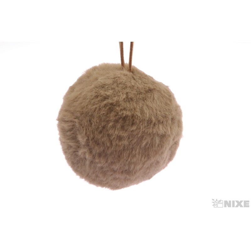 ZÁVĚS KOULE KOŽEŠINA 7cm 4ks*ŠEDÁ