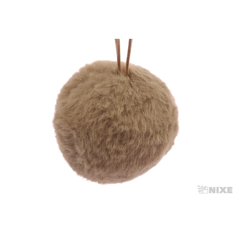 ZÁVĚS KOULE KOŽEŠINA 7cm 4ks*ŠEDÁ