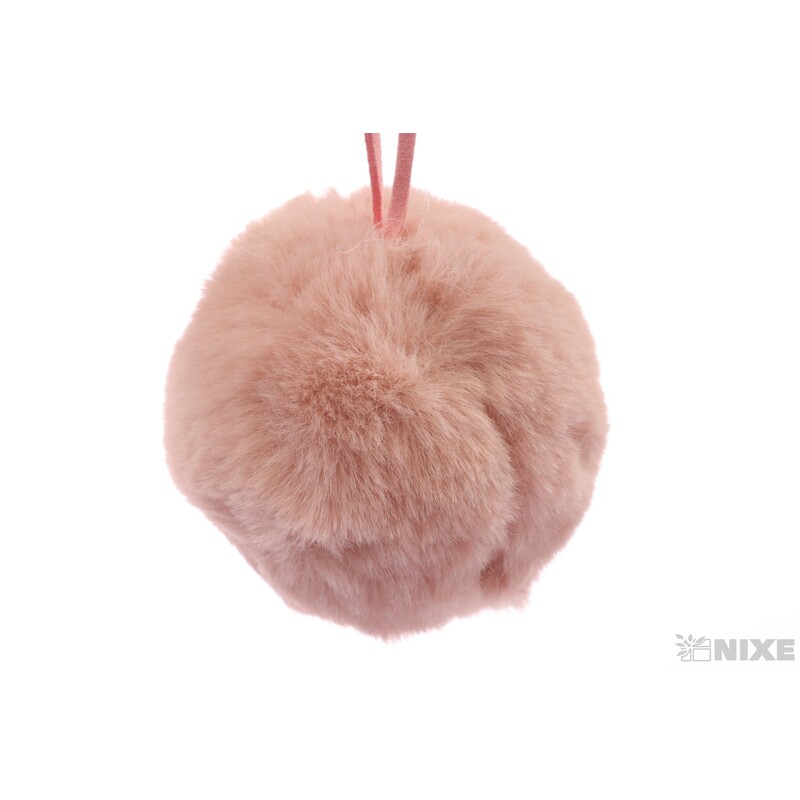 ZÁVĚS KOULE KOŽEŠINA 7cm 4ks*RŮŽOVÁ