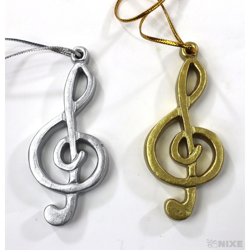 ZÁVĚS HOUSLOVÝ KLÍČ 7,5cm 4ks*MIX BAREV