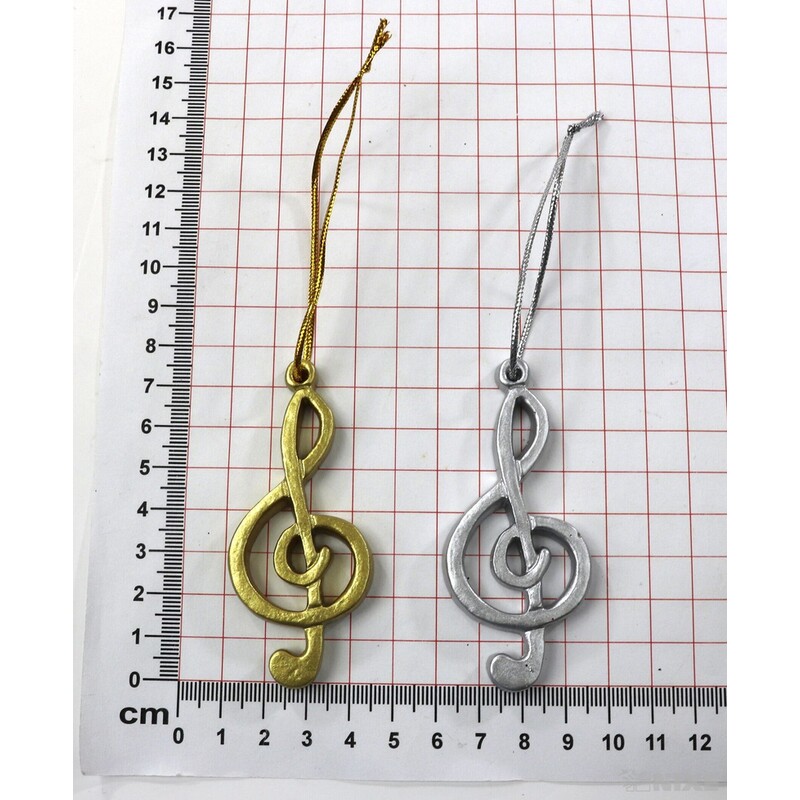 ZÁVĚS HOUSLOVÝ KLÍČ 7,5cm 4ks*MIX BAREV