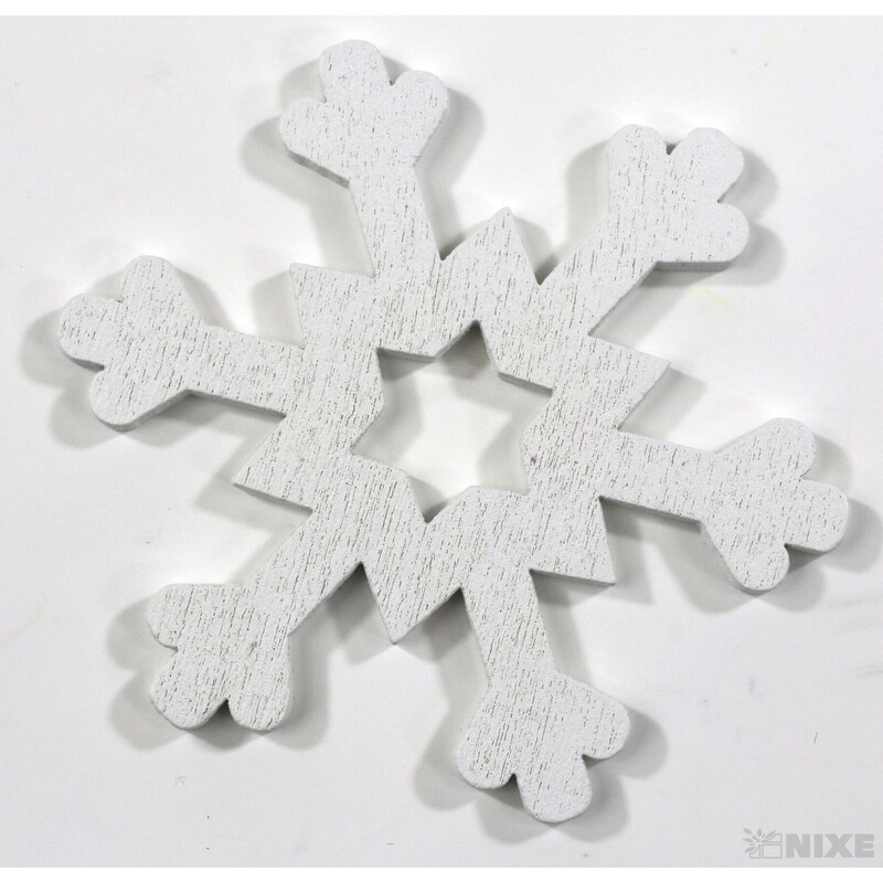 VÁNOCE MIX 6x5cm 10ks*BÍLÁ