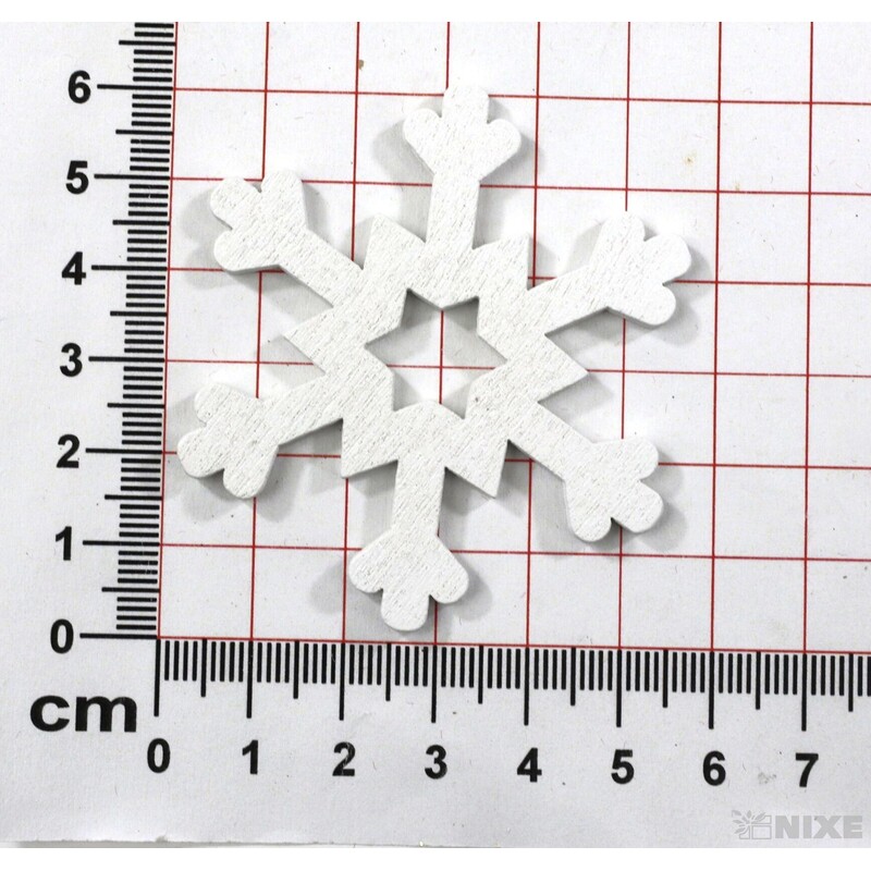 VÁNOCE MIX 6x5cm 10ks*BÍLÁ