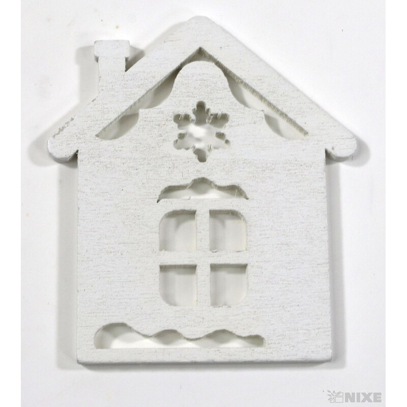 VÁNOCE MIX 6x5cm 10ks*BÍLÁ