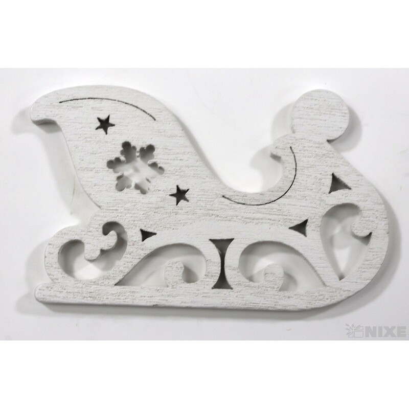 VÁNOCE MIX 6x5cm 10ks*BÍLÁ