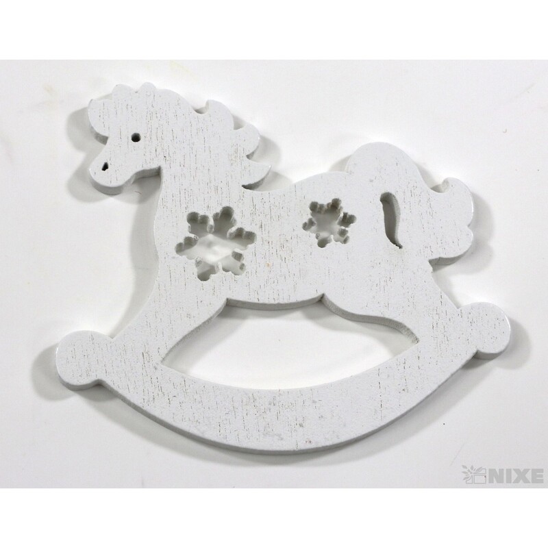 VÁNOCE MIX 6x5cm 10ks*BÍLÁ