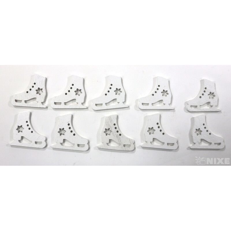 VÁNOCE MIX 4x3cm 10ks*BÍLÁ