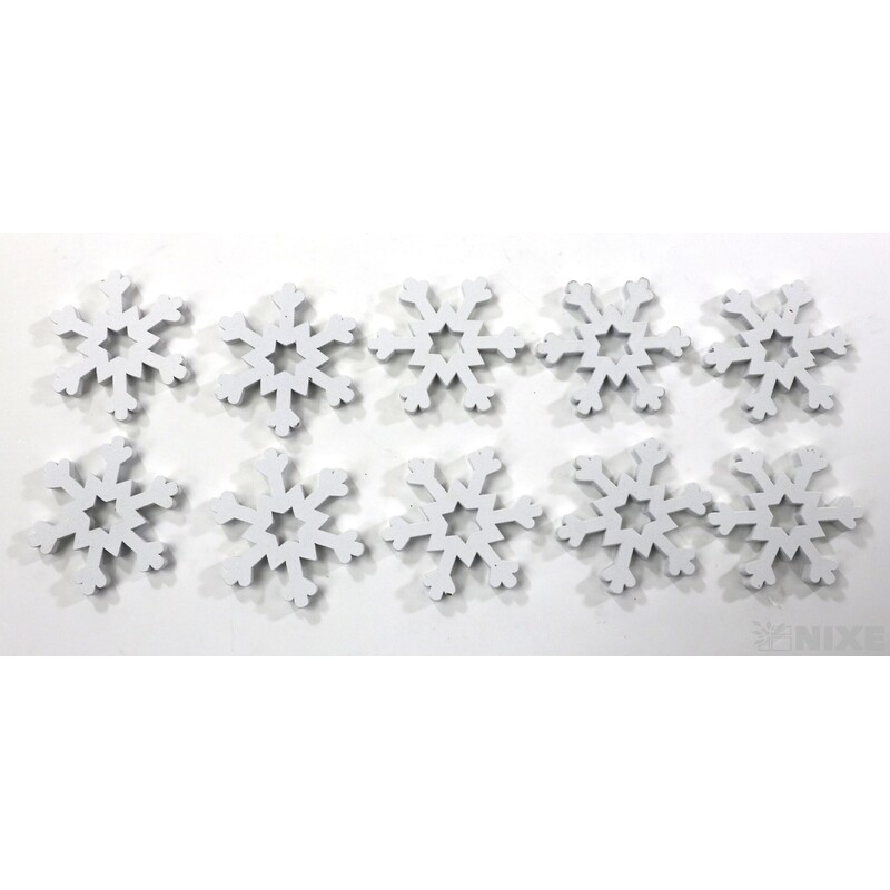 VÁNOCE MIX 4x3cm 10ks*BÍLÁ