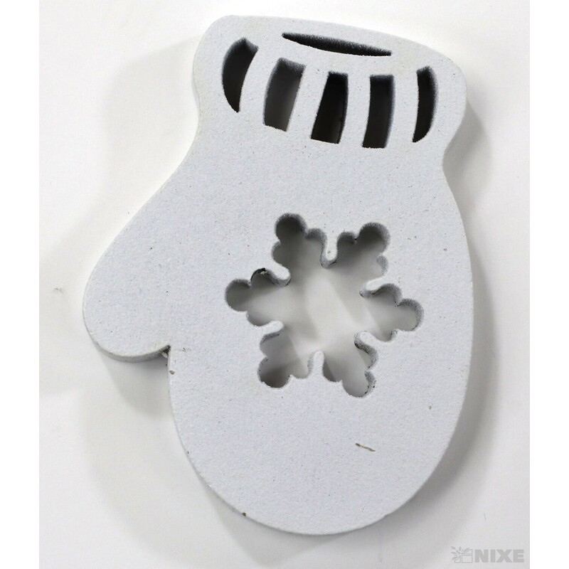 VÁNOCE MIX 4x3cm 10ks*BÍLÁ