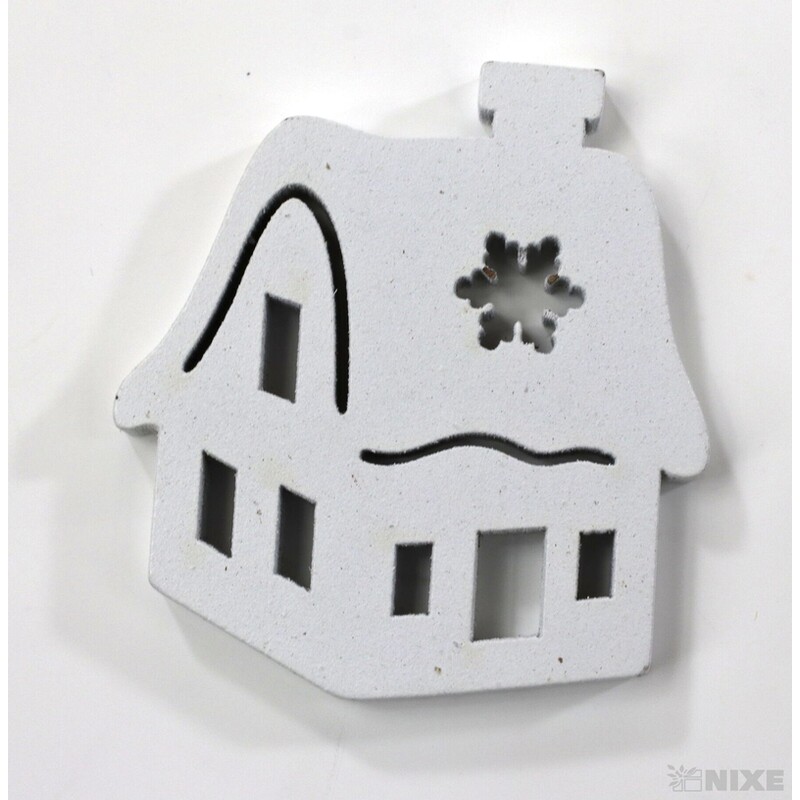 VÁNOCE MIX 4x3cm 10ks*BÍLÁ