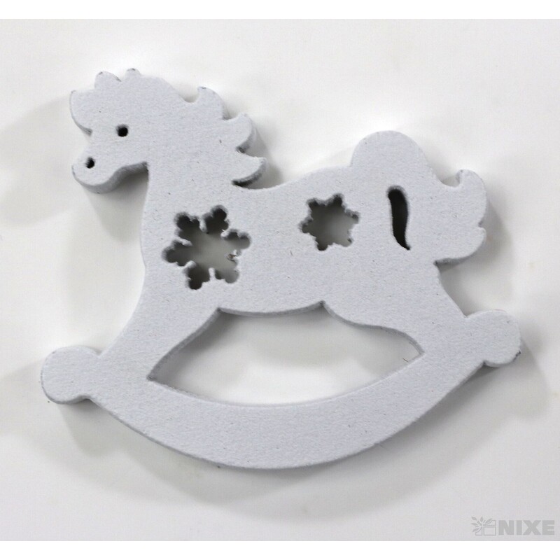 VÁNOCE MIX 4x3cm 10ks*BÍLÁ