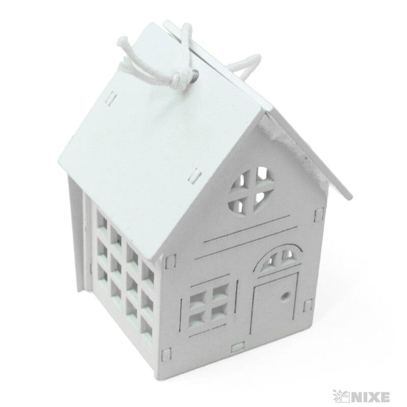 ZÁVĚS DOMEČEK 6cm*BÍLÁ