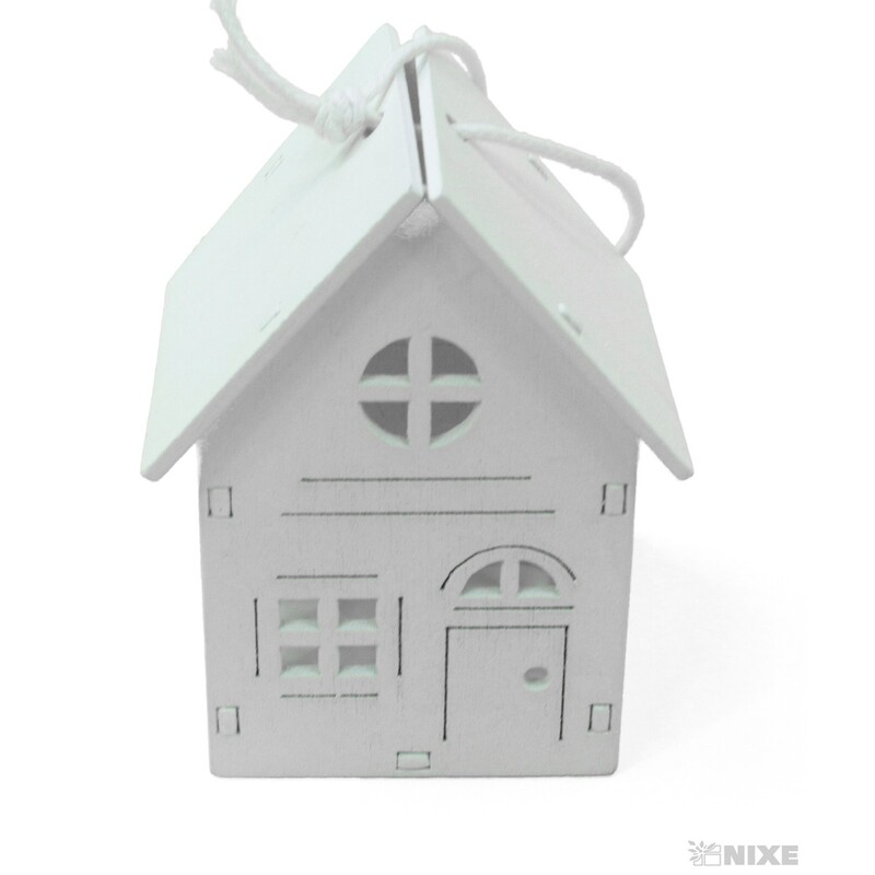 ZÁVĚS DOMEČEK 6cm*BÍLÁ