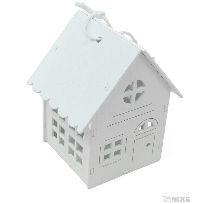 ZÁVĚS DOMEČEK 7,5cm*BÍLÁ