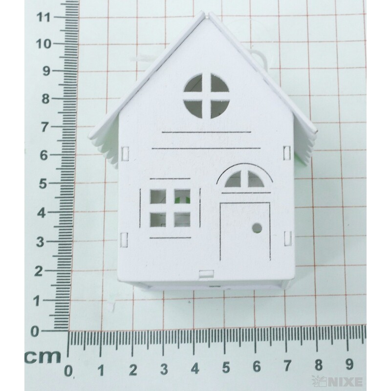 ZÁVĚS DOMEČEK 7,5cm*BÍLÁ