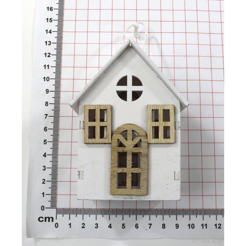 ZÁVĚS DOMEČEK 10cm*BÍLÁ