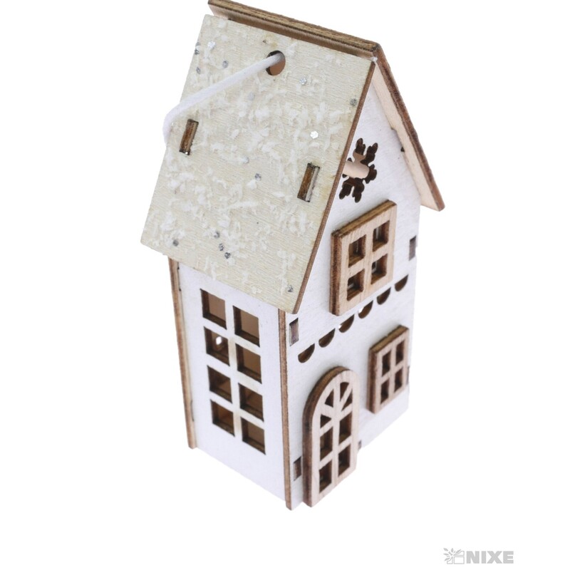 ZÁVĚS DOMEČEK 7,5cm 3ks*MIX BAREV