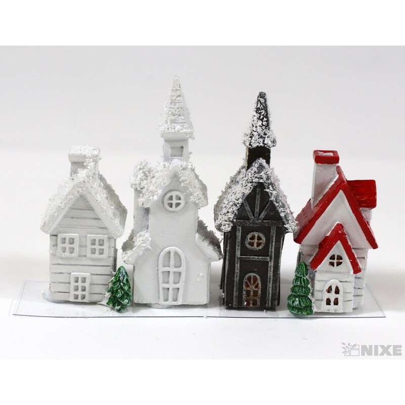 DOMEČEK NALEP. 4,5-7cm 4ks*