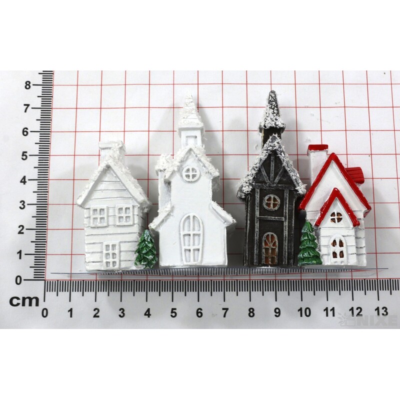 DOMEČEK NALEP. 4,5-7cm 4ks*