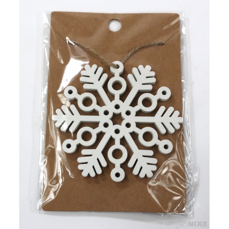 ZÁVĚS VLOČKA 7,5cm 6ks*BÍLÁ