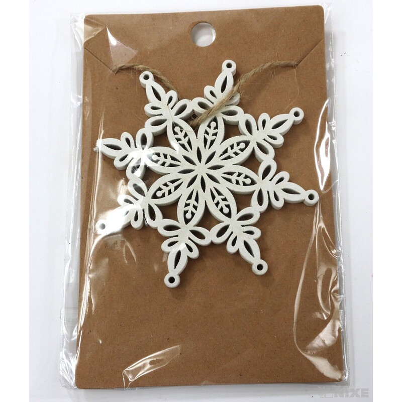 ZÁVĚS VLOČKA 7,5cm 6ks*BÍLÁ