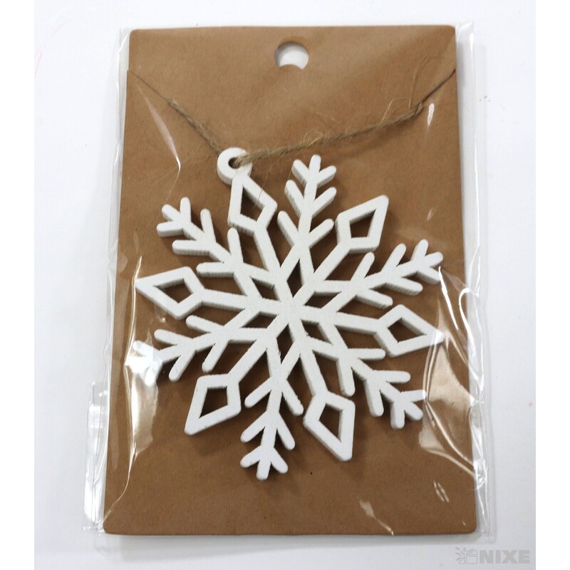 ZÁVĚS VLOČKA 7,5cm 6ks*BÍLÁ