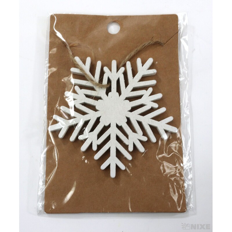 ZÁVĚS VLOČKA 7,5cm 6ks*BÍLÁ