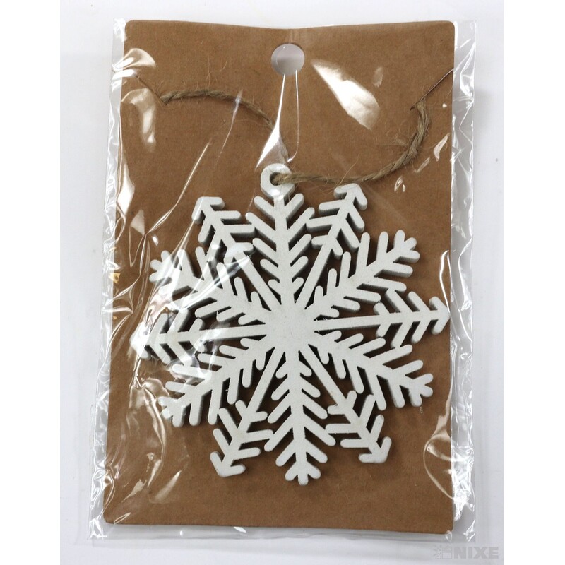 ZÁVĚS VLOČKA 7,5cm 6ks*BÍLÁ