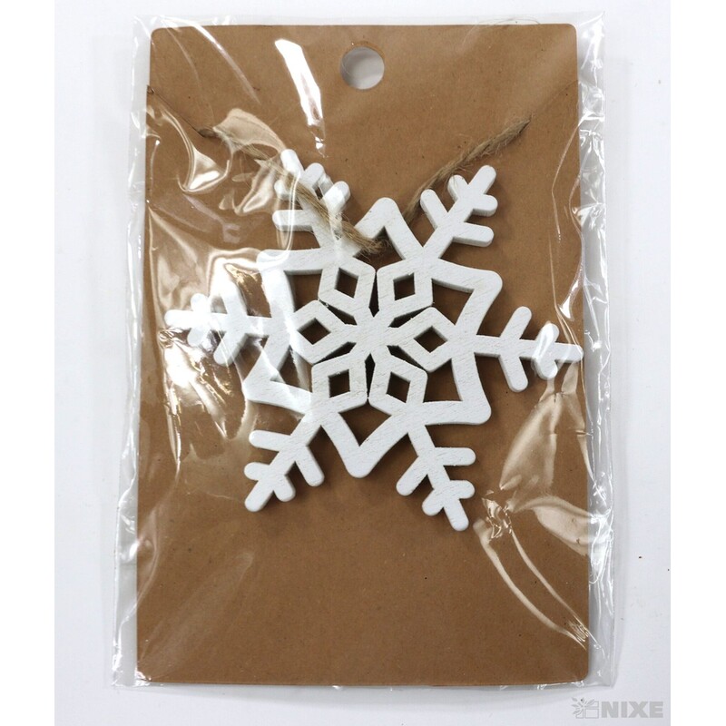 ZÁVĚS VLOČKA 7,5cm 6ks*BÍLÁ