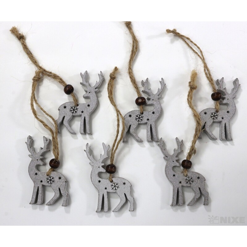 ZÁVĚS VÁNOCE MIX 5cm 6ks*