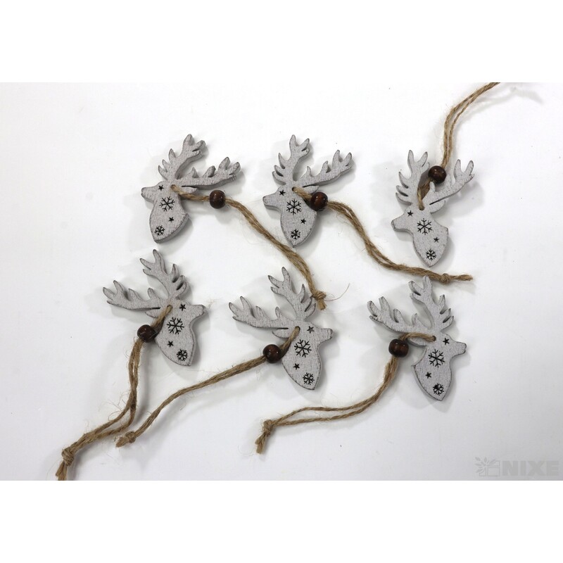 ZÁVĚS VÁNOCE MIX 5cm 6ks*