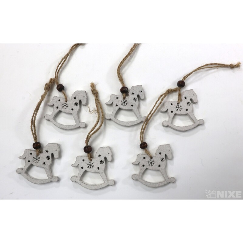 ZÁVĚS VÁNOCE MIX 5cm 6ks*