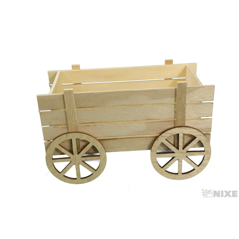 VOZÍK DŘEVO 20x9cm*MIX BAREV