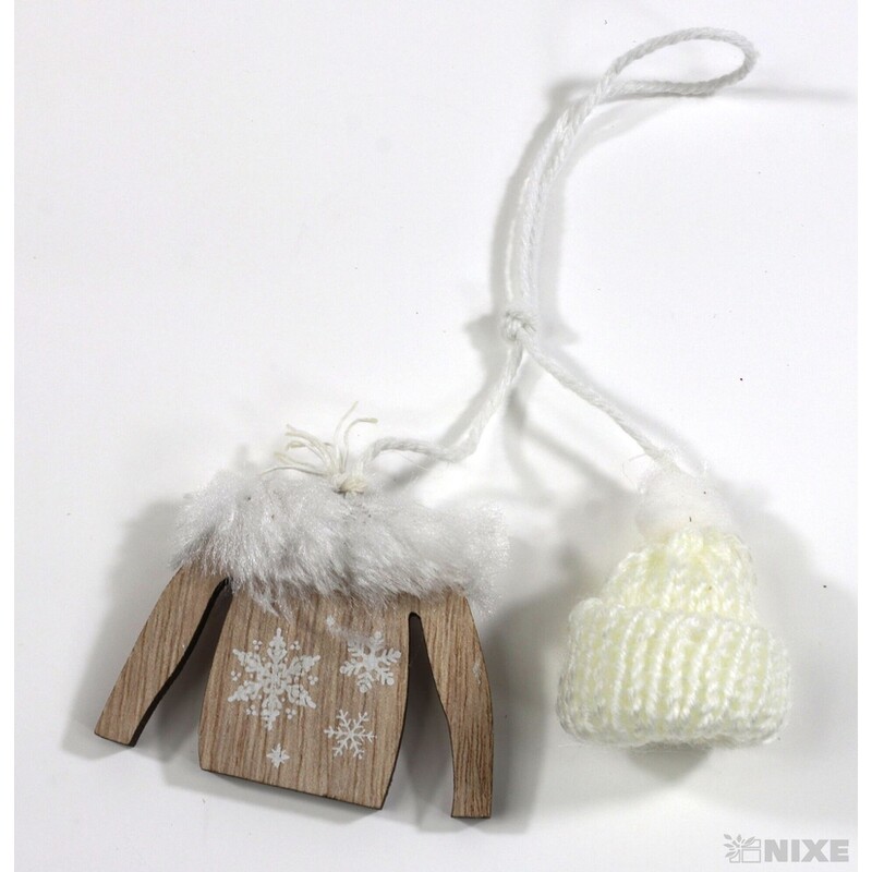 ZÁVĚS VÁNOCE MIX 7cm 6ks*PŘÍRODNÍ