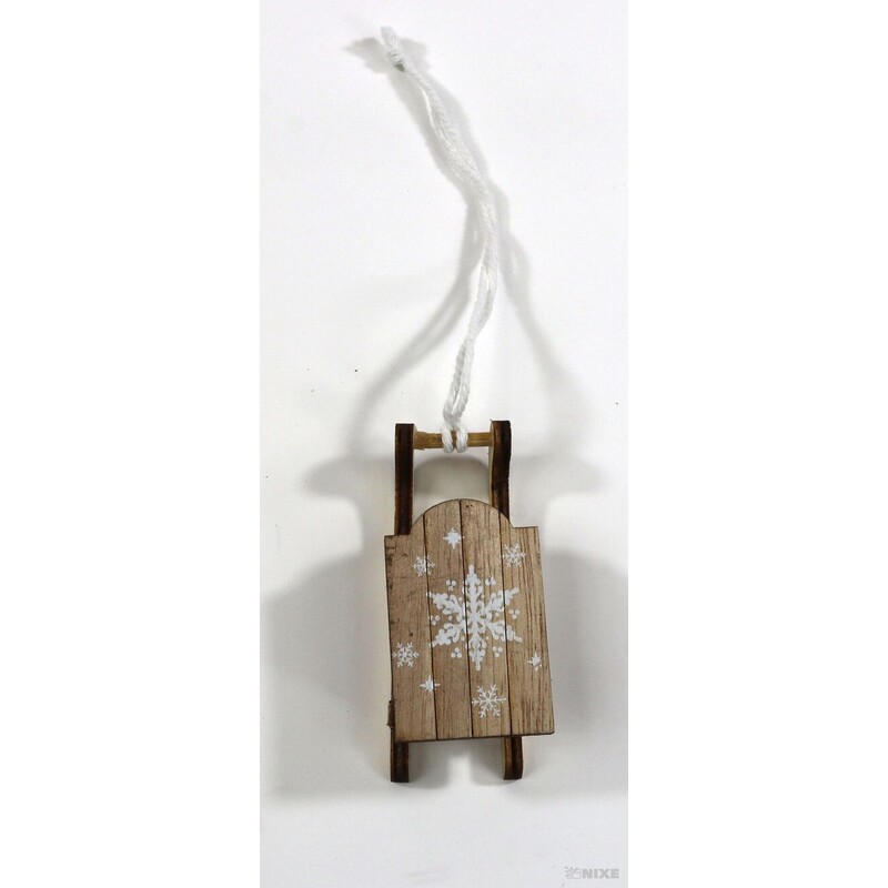 ZÁVĚS VÁNOCE MIX 7cm 6ks*PŘÍRODNÍ