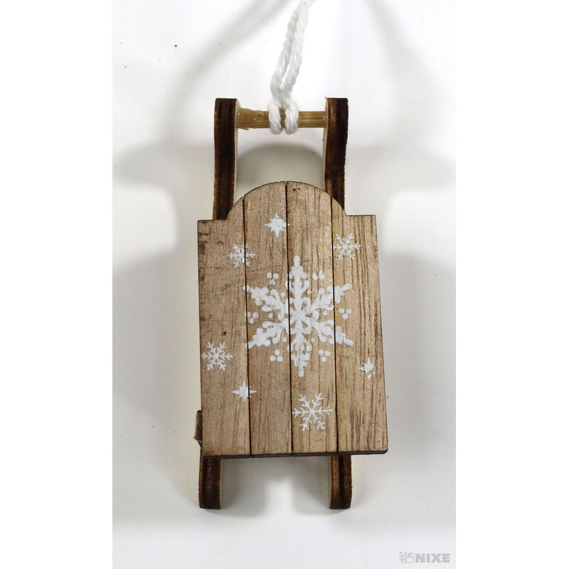 ZÁVĚS VÁNOCE MIX 7cm 6ks*PŘÍRODNÍ