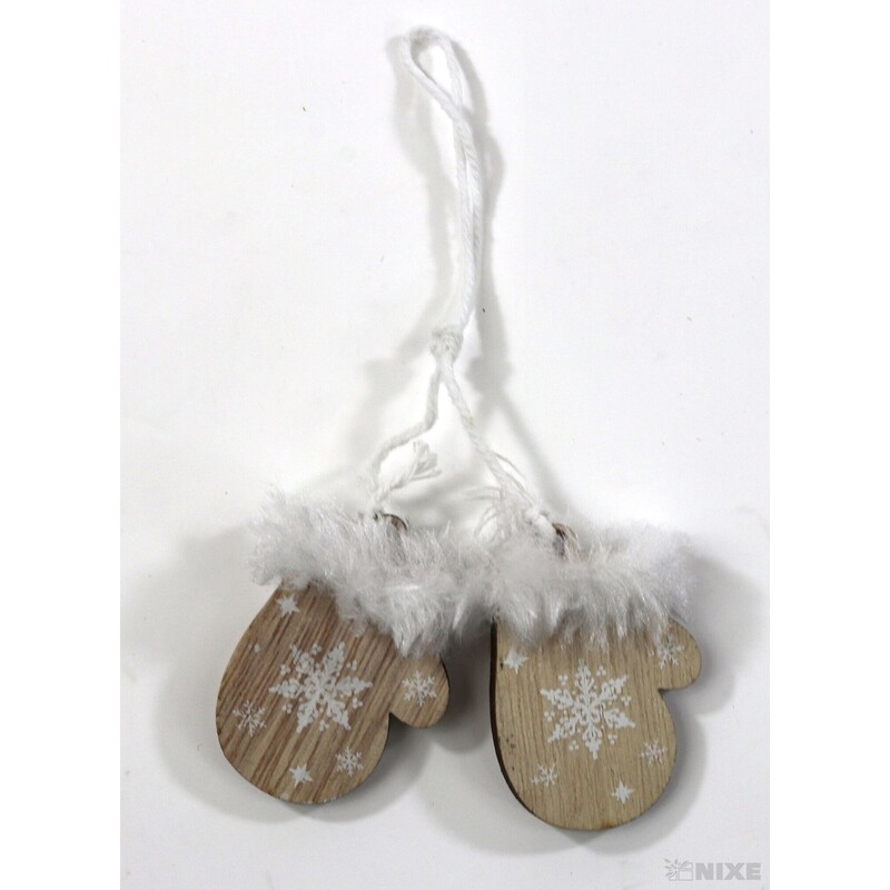 ZÁVĚS VÁNOCE MIX 7cm 6ks*PŘÍRODNÍ