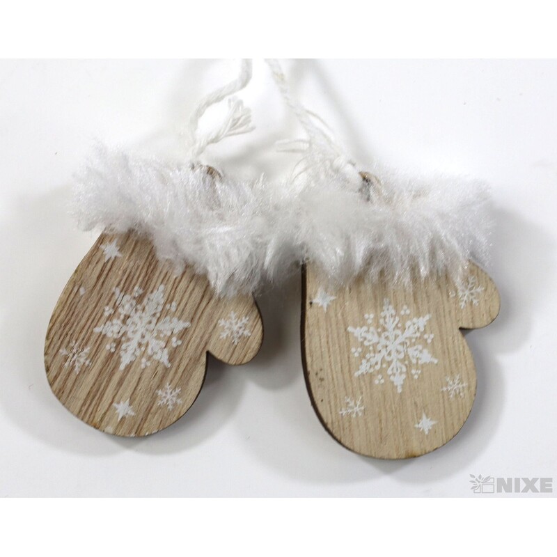 ZÁVĚS VÁNOCE MIX 7cm 6ks*PŘÍRODNÍ