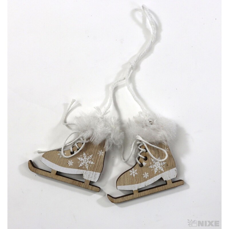 ZÁVĚS VÁNOCE MIX 7cm 6ks*PŘÍRODNÍ