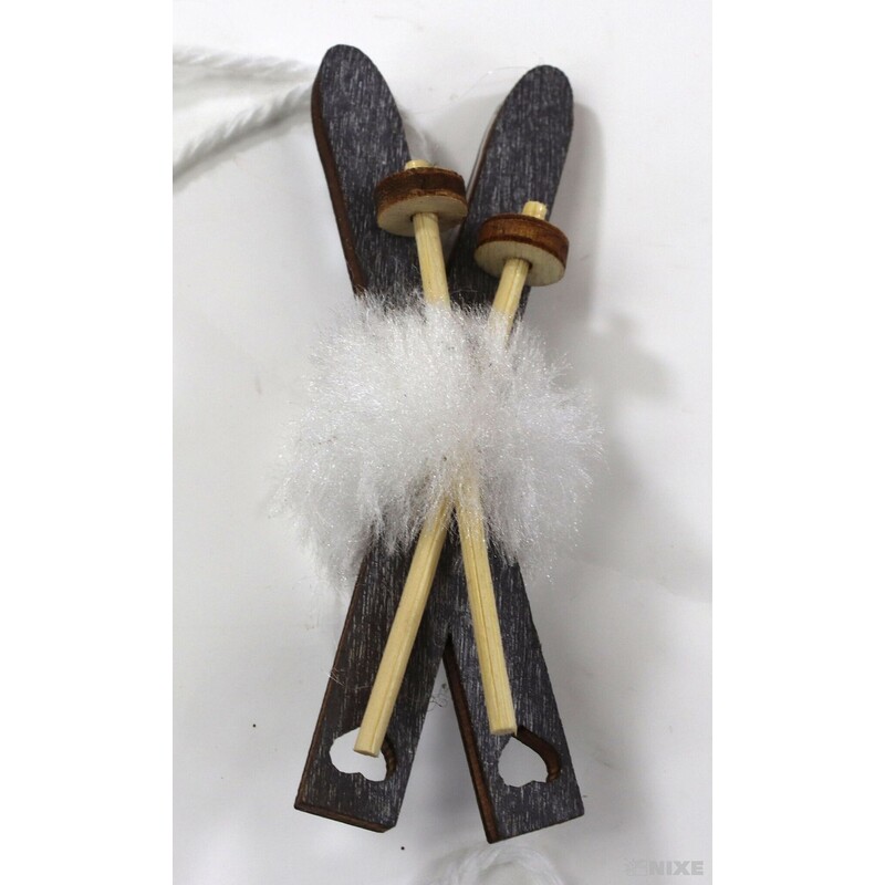 ZÁVĚS VÁNOCE MIX 7cm 6ks*ŠEDÁ