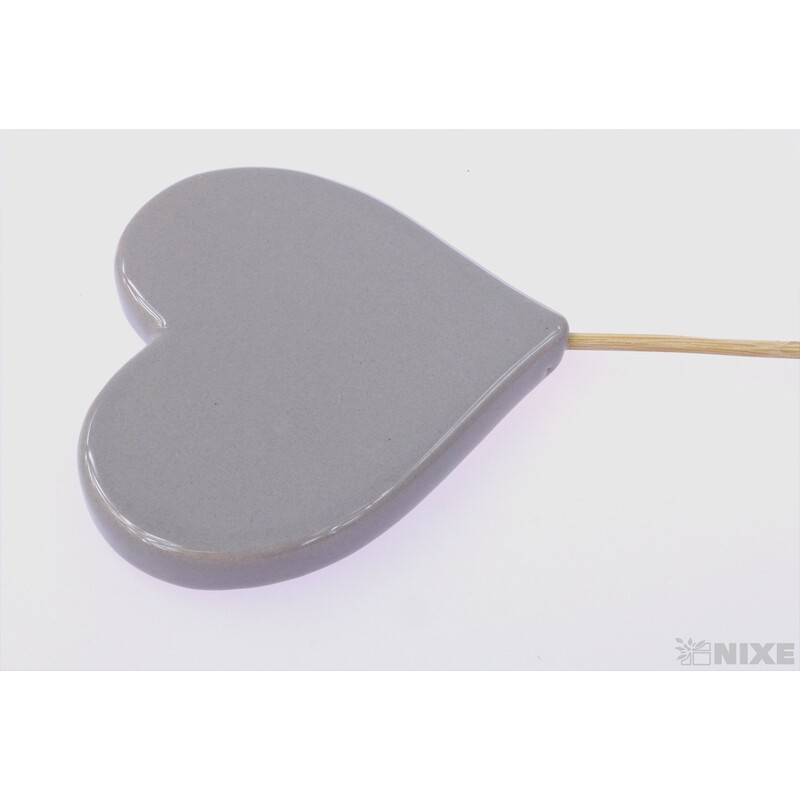 ZÁPICH SRDCE KERAMIKA 8x7x21cm*ŠEDÁ