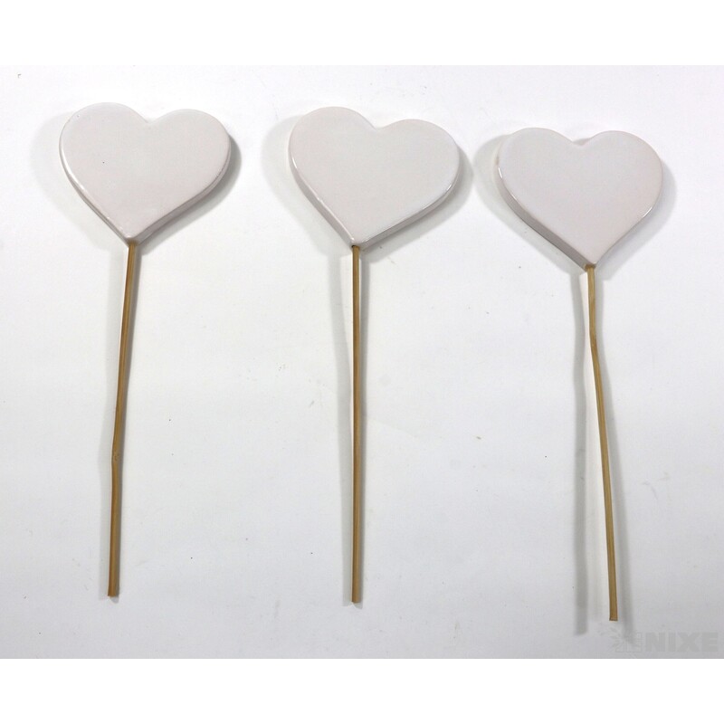 ZÁPICH SRDCE KERAMIKA 8x7x21cm*BÍLÁ