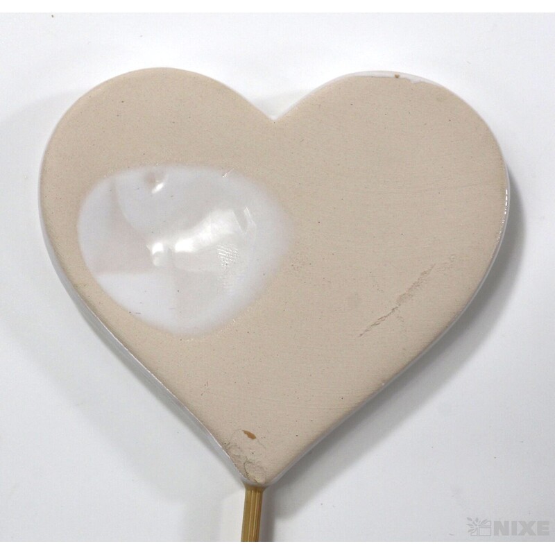 ZÁPICH SRDCE KERAMIKA 8x7x21cm*BÍLÁ