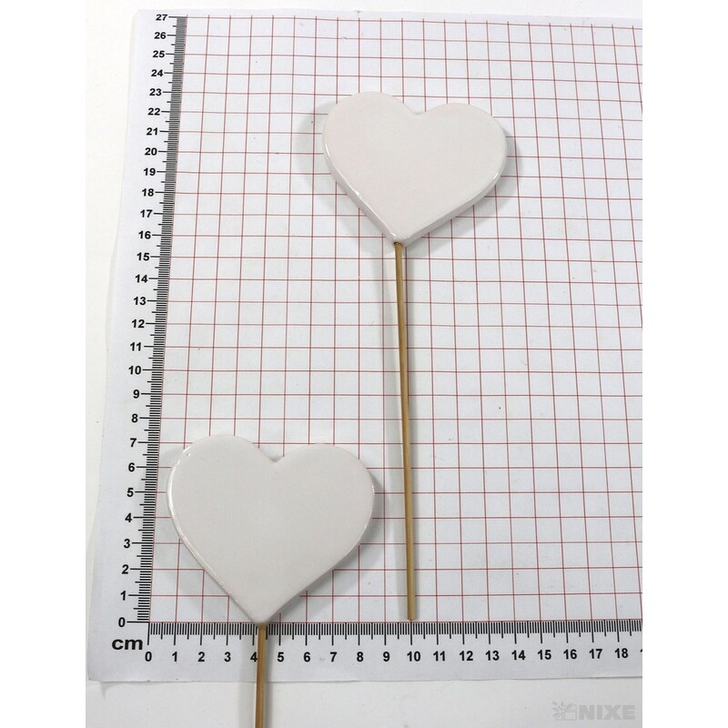 ZÁPICH SRDCE KERAMIKA 8x7x21cm*BÍLÁ