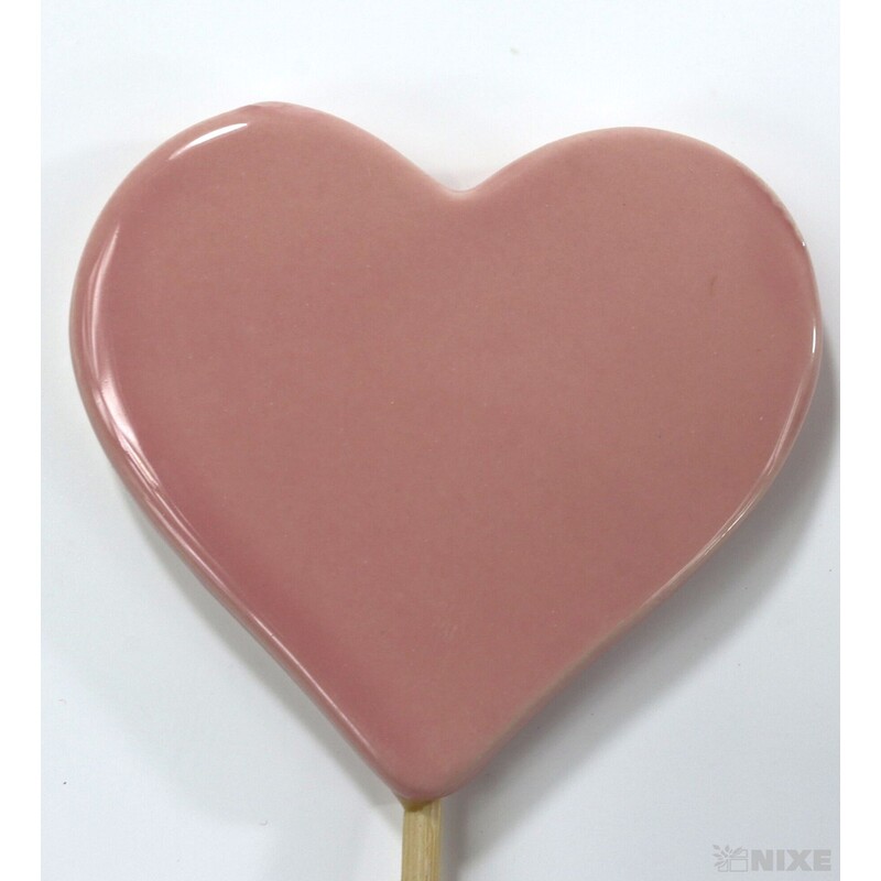 ZÁPICH SRDCE KERAMIKA 6x6x21cm*RŮŽOVÁ